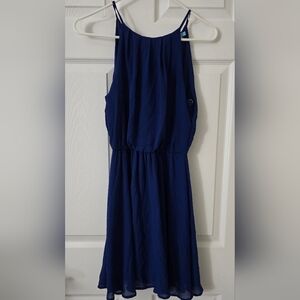 Dina Be Elegant Navy Blue Sleeveless Dress - XS